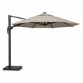 Ampelschirm 300 x 300 cm quadratisch aus Aluminium und Polyester, Taupe/Schwarz